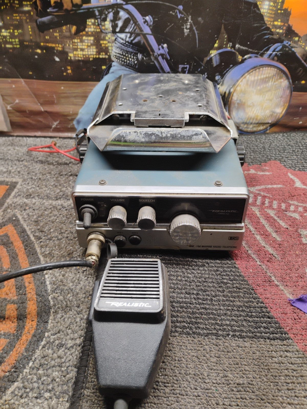 VTG Realistic TRM-12 VHF Marine Radio Telephone 25W 12 Channel 20-201(UNTESTED)