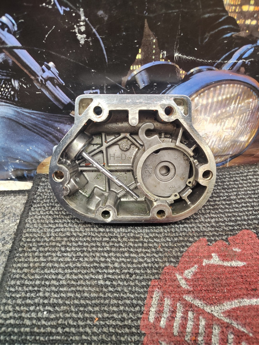 HARLEY DAVIDSON TRANSMISSION COVER CHROME Clutch Ramp & Dipstick 37082-99