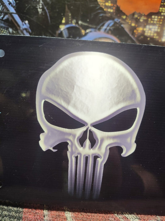 Awesome Punisher Chrome Mirror Novelty License Plate