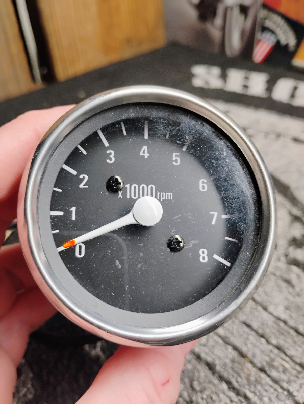 Harley-Davidson Tachometer Gauge 8000 RPM Sportster Dyna Softail