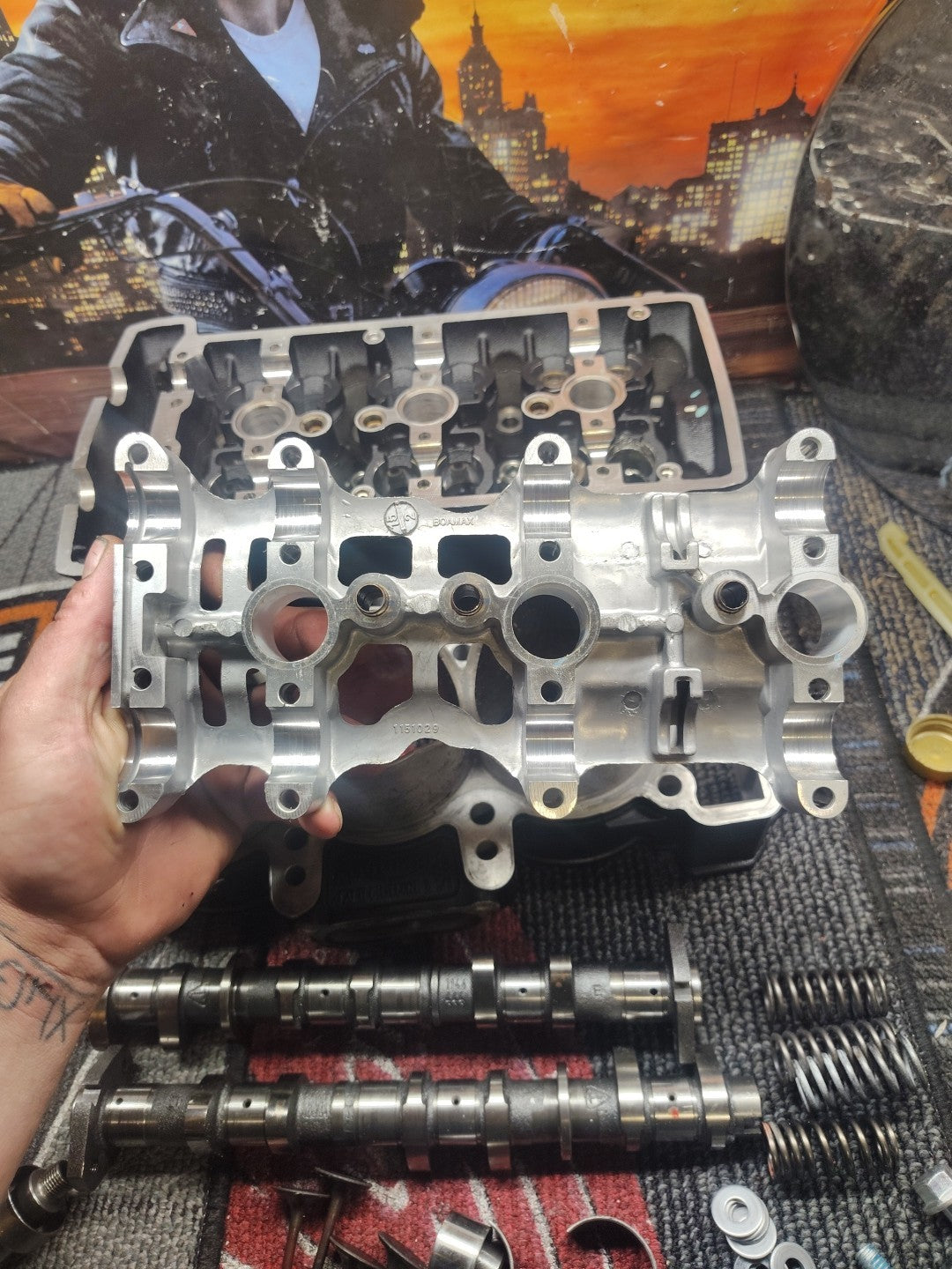 2009 Triumph Street Triple 675 Cylinder Head With Cams Cylinders And Hardware 
