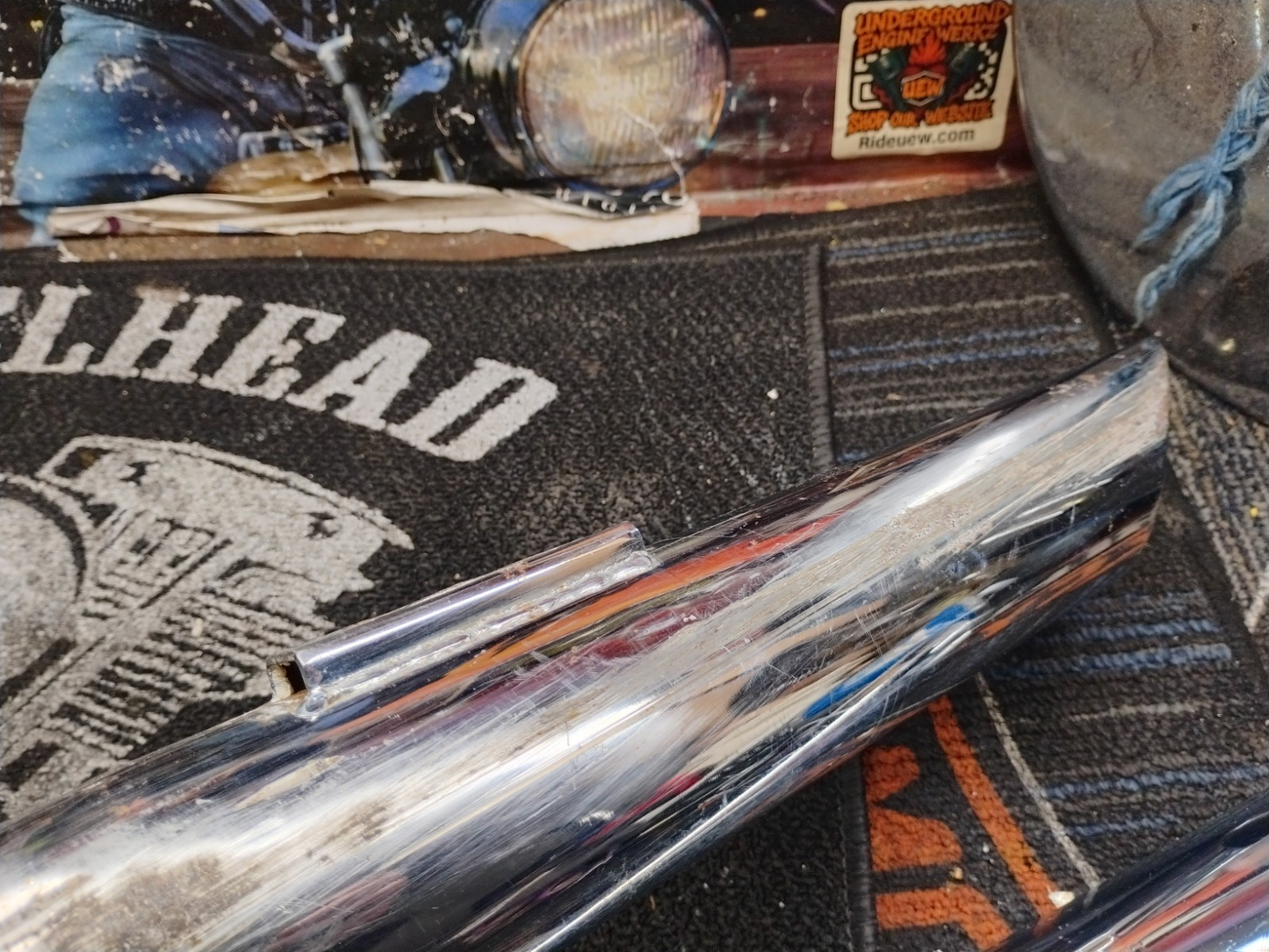 Harley-Davidson Ironhead Sportster Drag Pipes Exhaust Set 1957-1985
