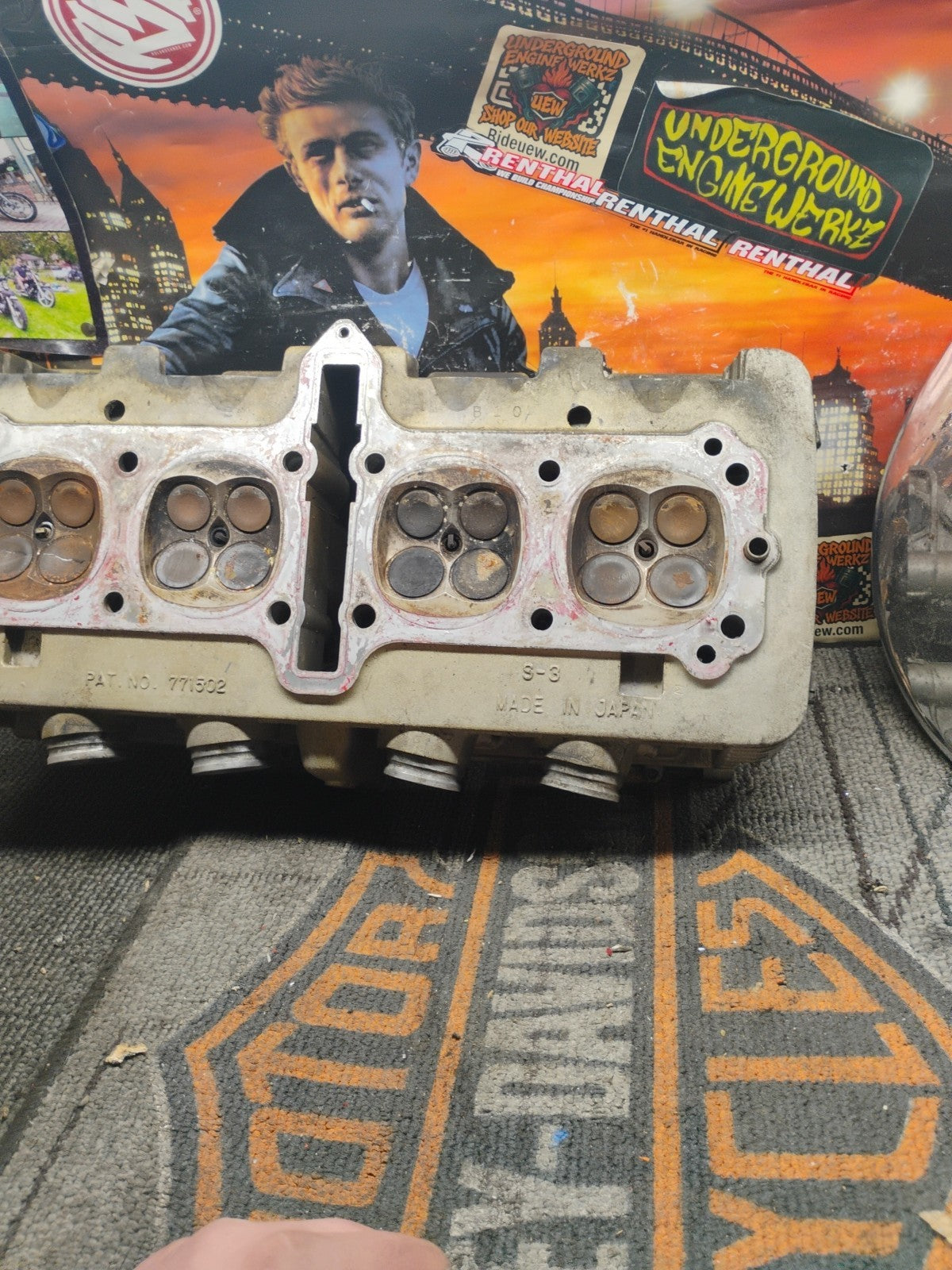 '82 GS750 GS 750 t CYLINDER HEAD VALVE TRAIN MOTOR ENGINE PART 1982 SUZUKI GOOD!