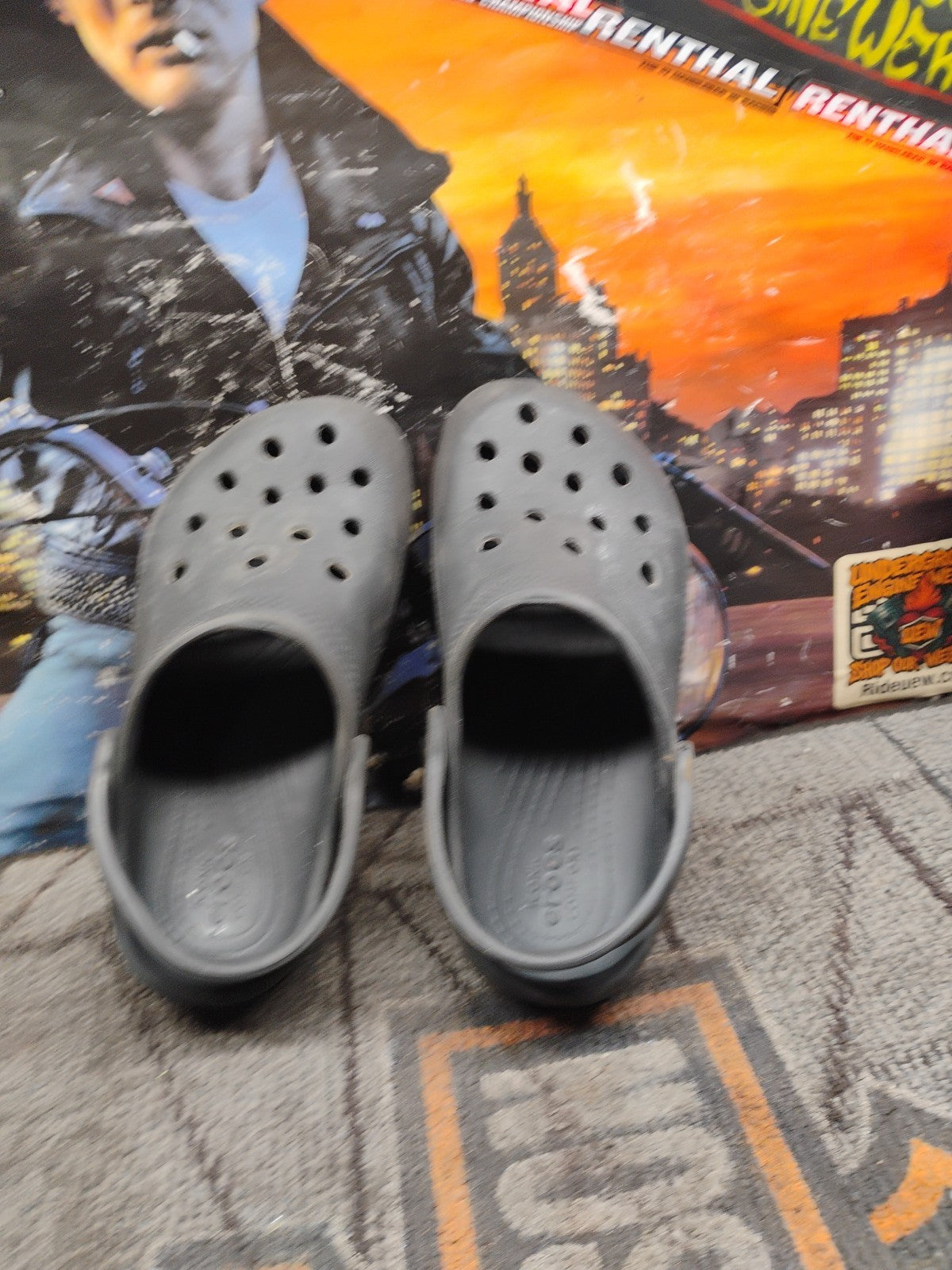 Crocs Classic Clogs Size C13 Black slip on with straps childrens