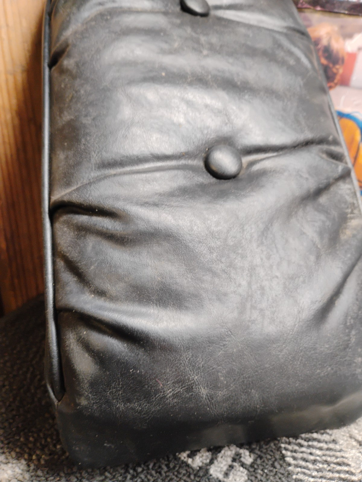 Vintage Harley-Davidson AMF Sissy Bar Backrest Pad Chopper Bobber Black