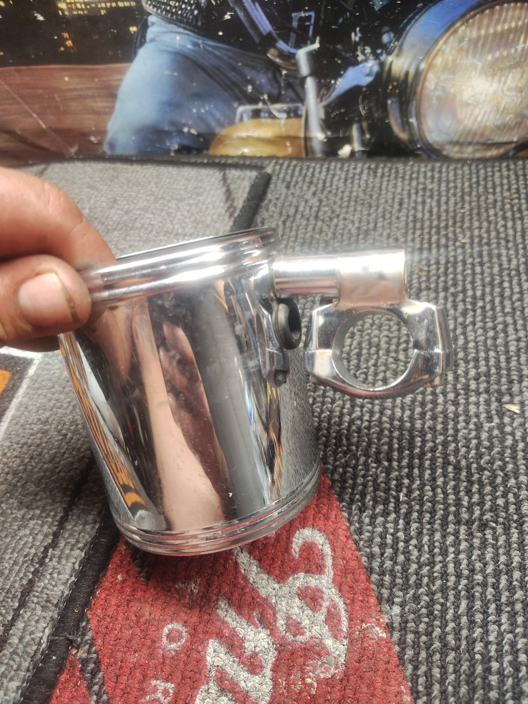 HARLEY DAVIDSON CUP HOLDER CHROME USED  KRUZER KADDY