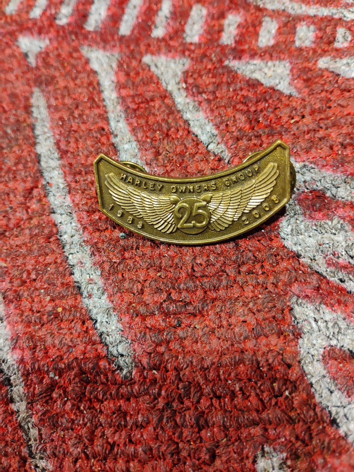 Vintage Harley Davidson Pin Badge HOG Harley Owners Group Motorcycles 25 Year