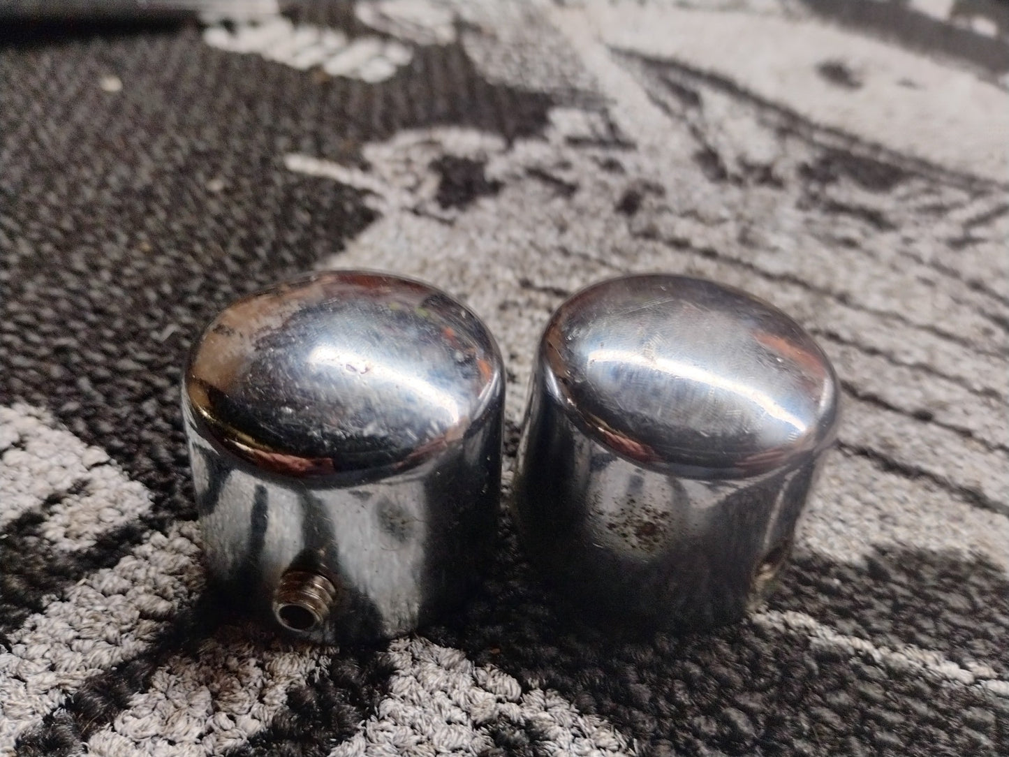 Harley Davidson axle bolt covers chrome caps 