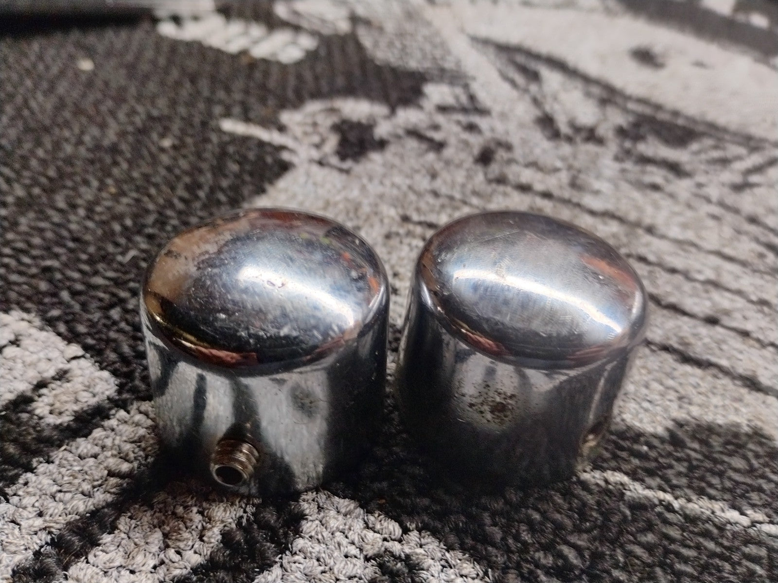 Harley Davidson axle bolt covers chrome caps 