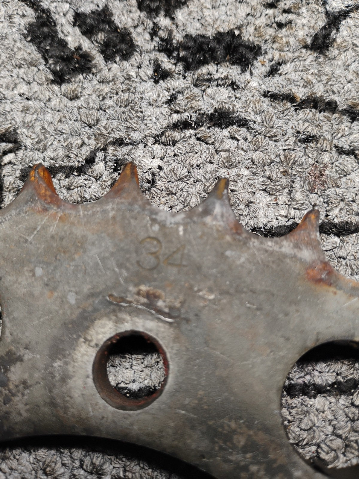 OEM rear sprocket from 76 Yamaha XS650 motorcycle 