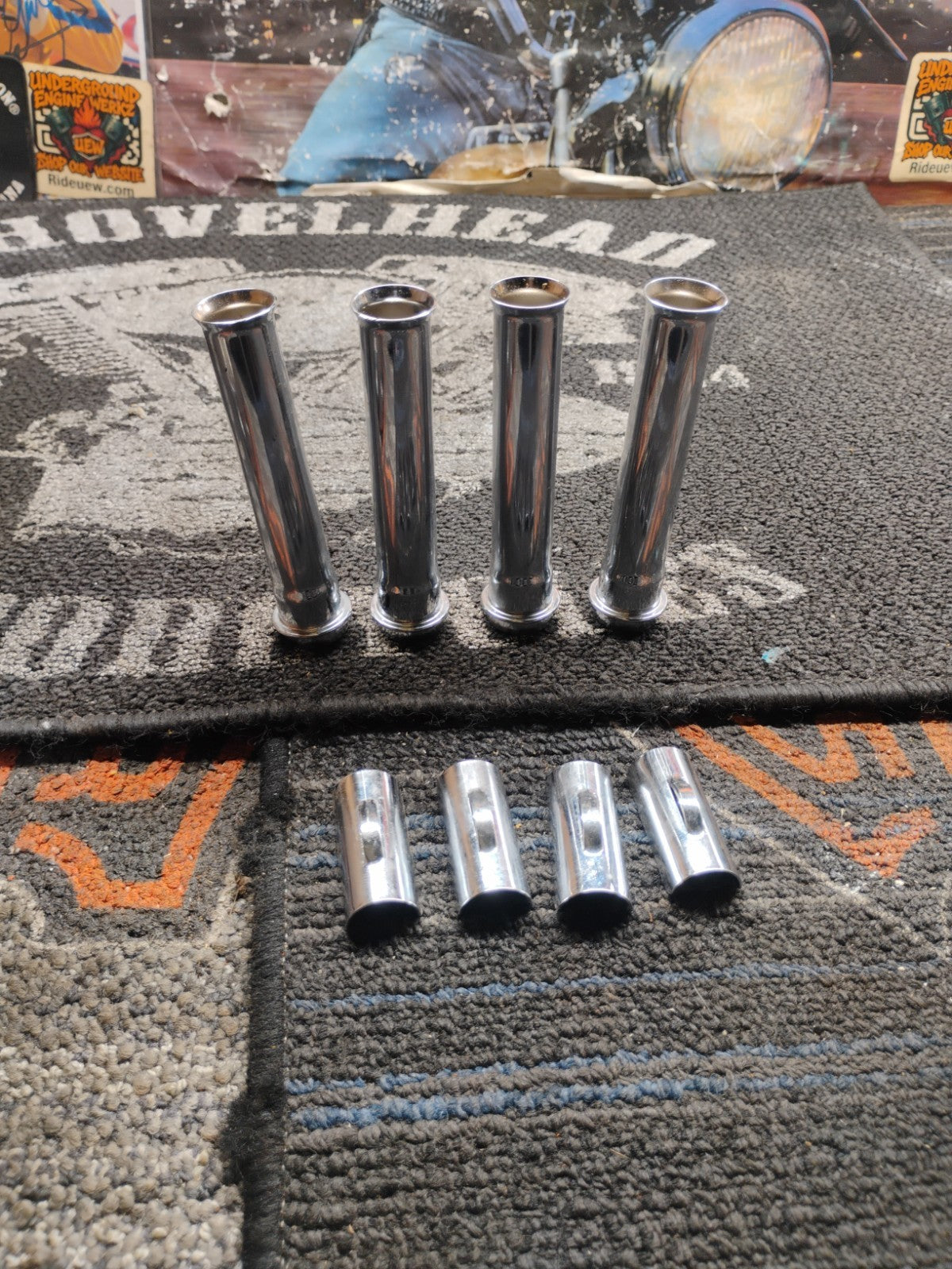 OEM Harley-Davidson Chrome Pushrod Cover Tube Set EVO Twin Cam Sportster