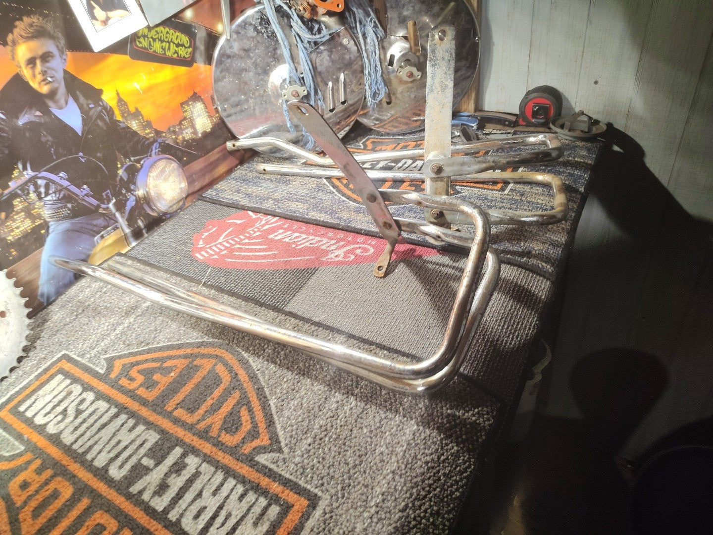 HARLEY DAVIDSON FLH SHOVEL HEAD SADDLEBAG GUARD KIT Vin Oem- 58 - 84