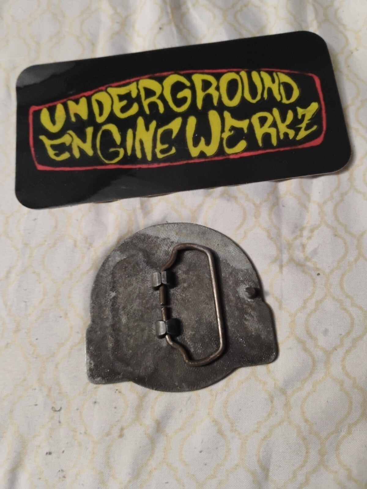 Harley Davidson Motorcycle Biker Eagle Iron Parts 80s NOS Vintage Belt Buckle
