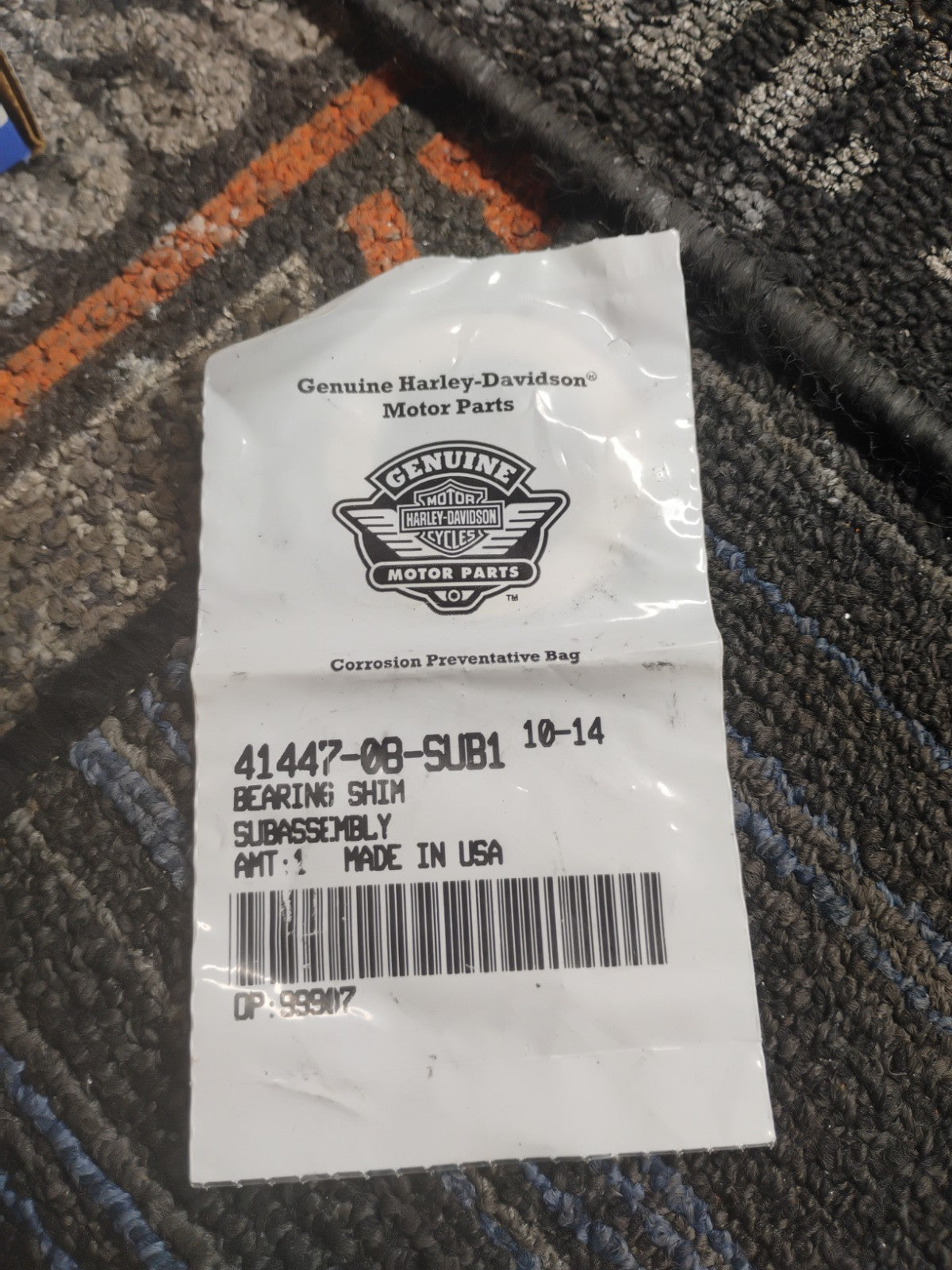 NOS OEM Harley-Davidson Bearing Shim Sub Assembly 41447-08-SUB1