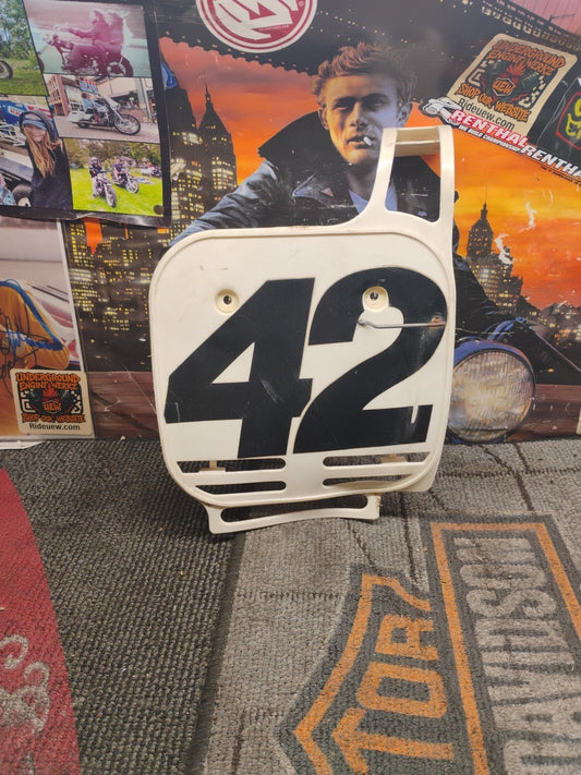  1998 KAWASAKI KX FRONT NUMBER PLATE 42 