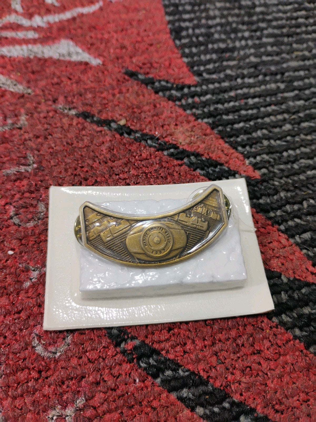 2003 Harley Davidson Lapel Pin 20 Year HOG Member Motorcycle Double Clutch Back