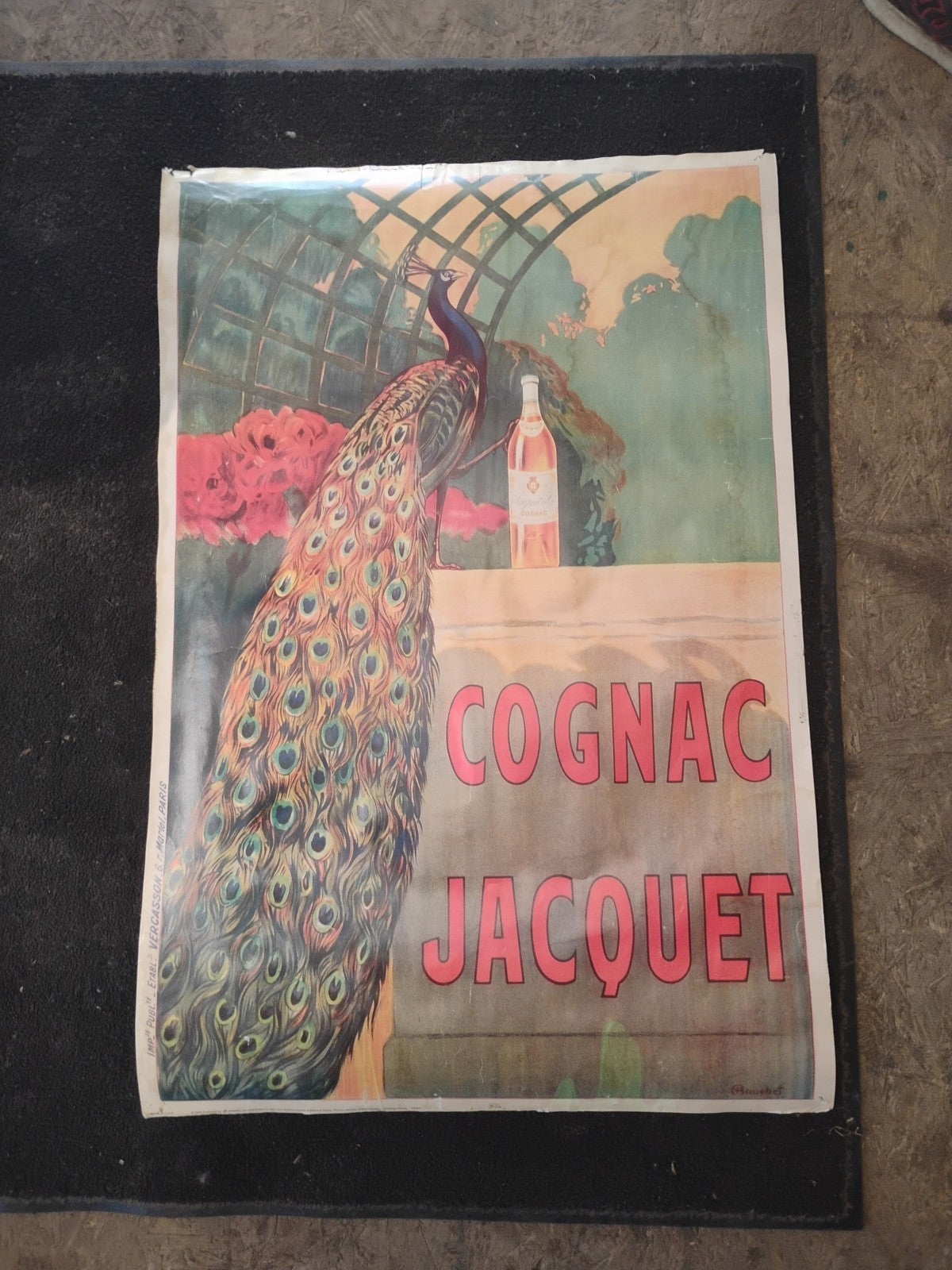 Vintage 2004 Camille Bouchet Cognac Jacquet 1920s  Art Poster 24x36