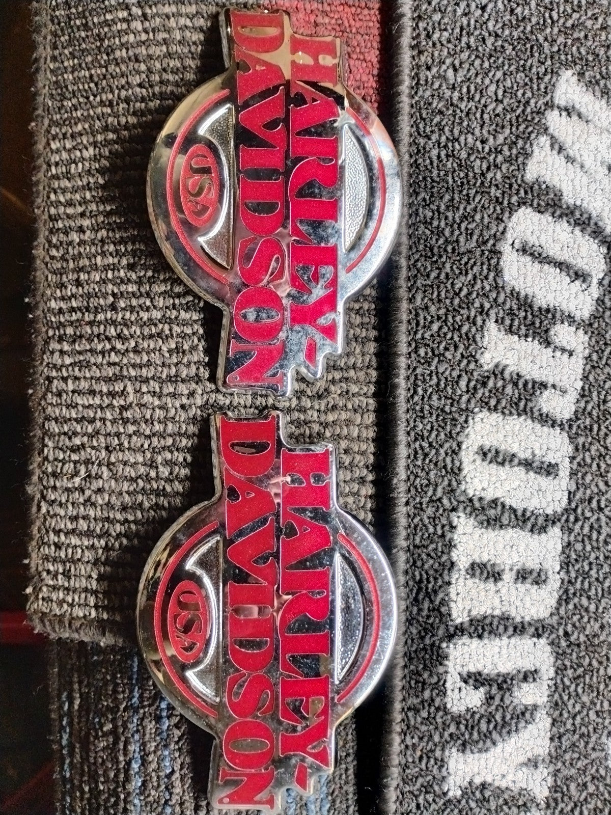 HARLEY DAVIDSON Softail FLH Street Glide OEM Fuel Gas Tank Left Emblem Badge