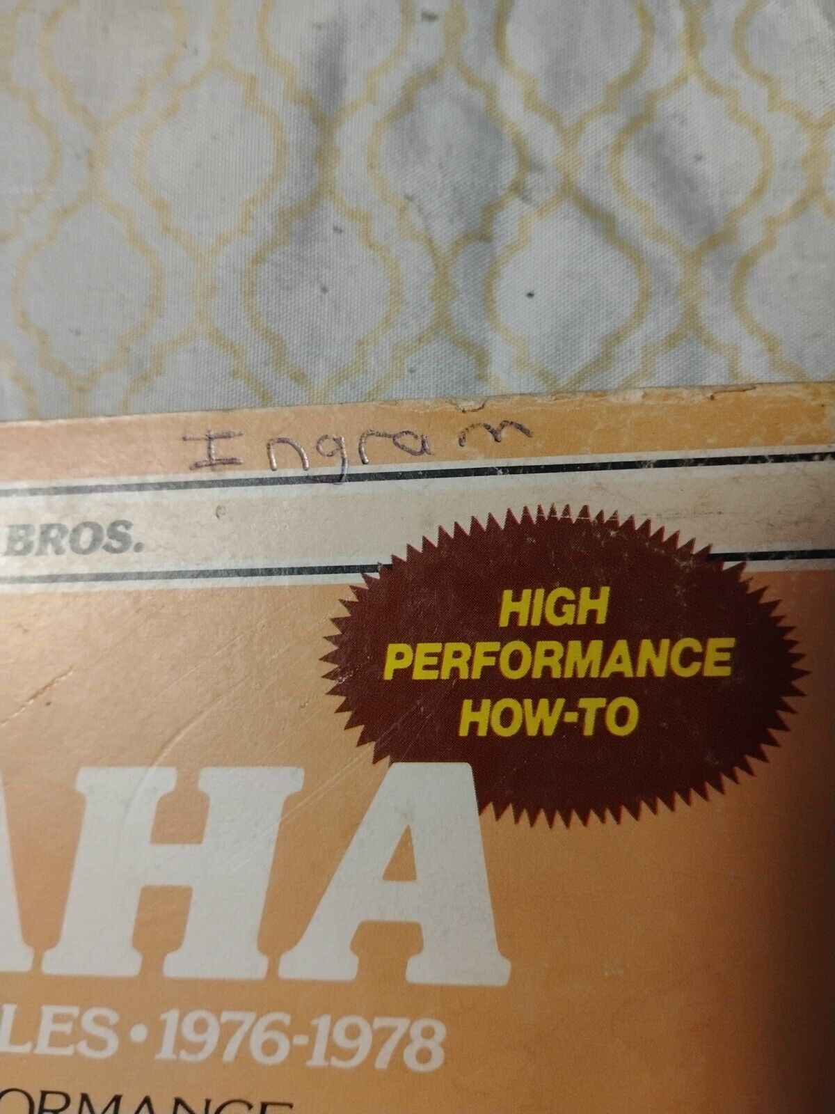 Clymer Yamaha XT500 TT500  1976-1978 Softcover Owned By Nat Champ #31Dan Ingram 