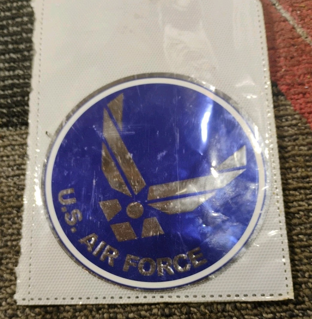 U.S. Air Force Metallic Sticker Decal Vinyl USAF US USA NEW 4"