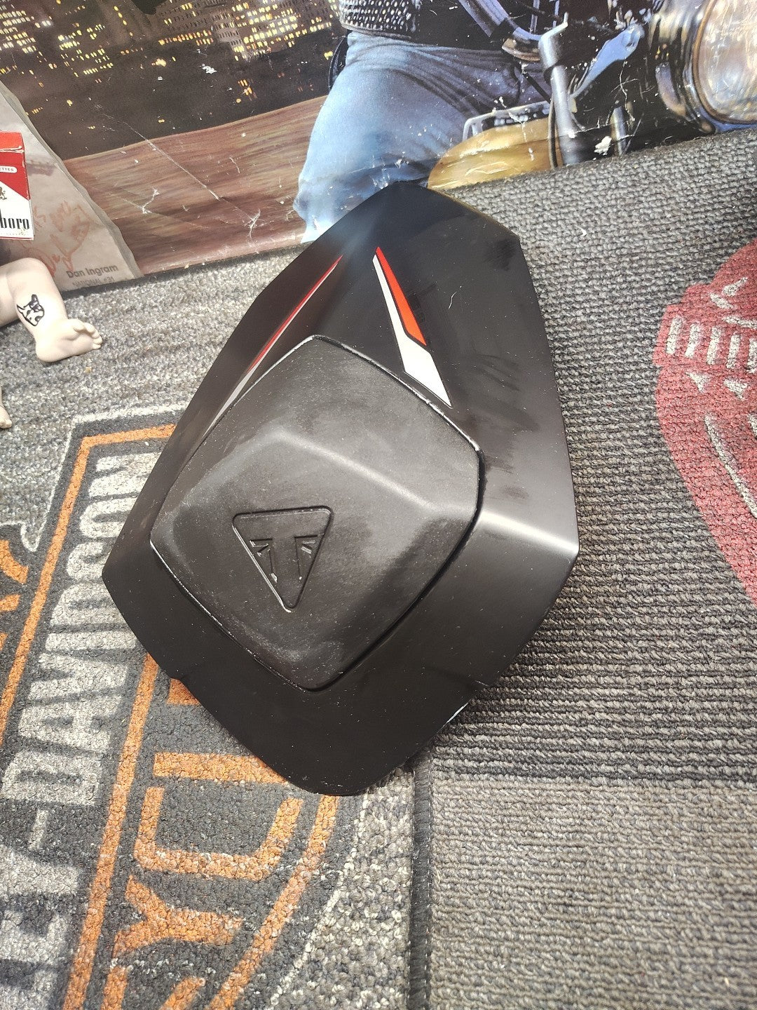 Triumph Street Triple 765 RS 2017 2018 2019 rear pillion passenger seat cover
