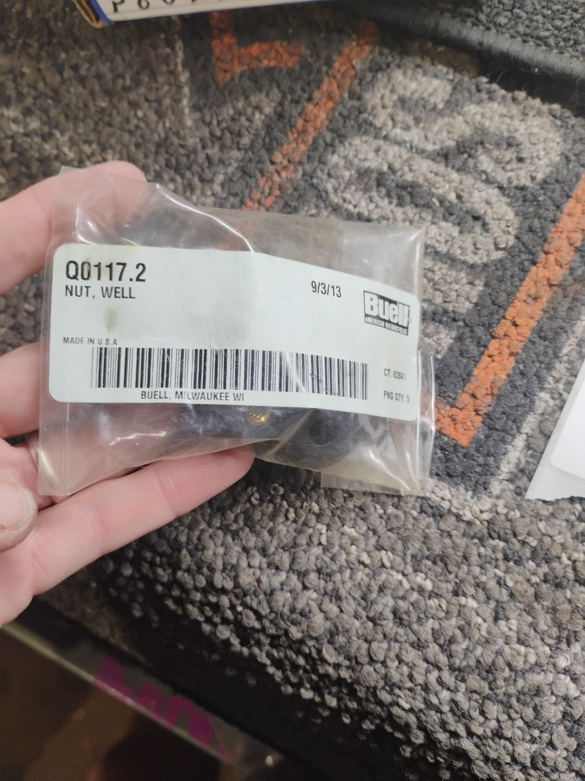 Buell OEM Q0117.2 Well Nut Set Qty 4 NOS