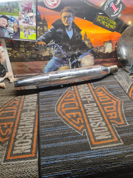 Harley-Davidson 65413-00 Exhaust System Muffler Chrome 2000+ Softail Dyna