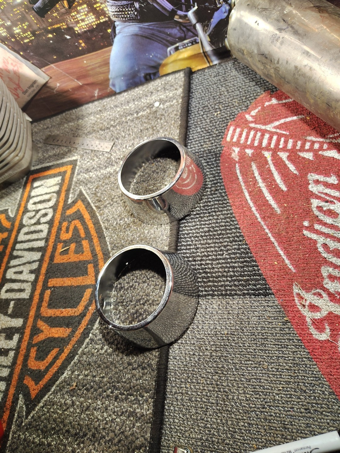 NOS Harley Davidson Hap Jones Speedometer Tachometer Upper Housing 2 Each - NEW