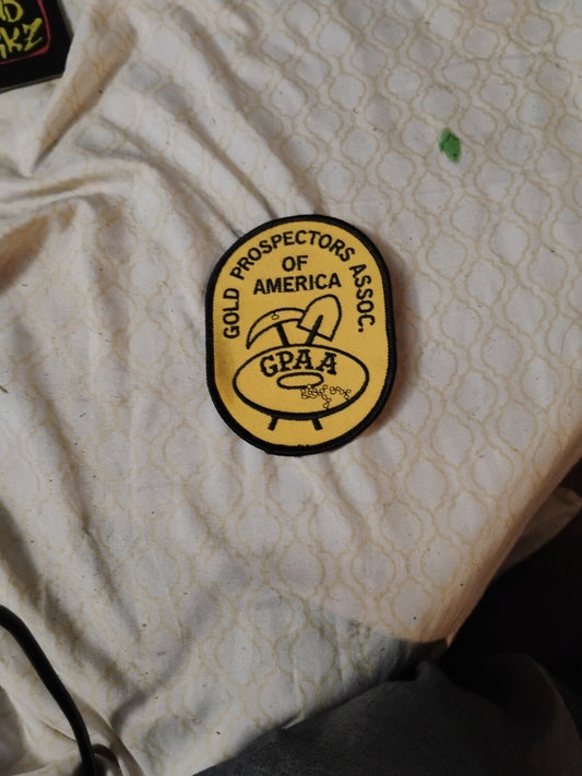 Vtg Unused Sticker & GPAA GOLD PROSPECTORS OF AMERICA ASSOCIATION Cloth Patch 