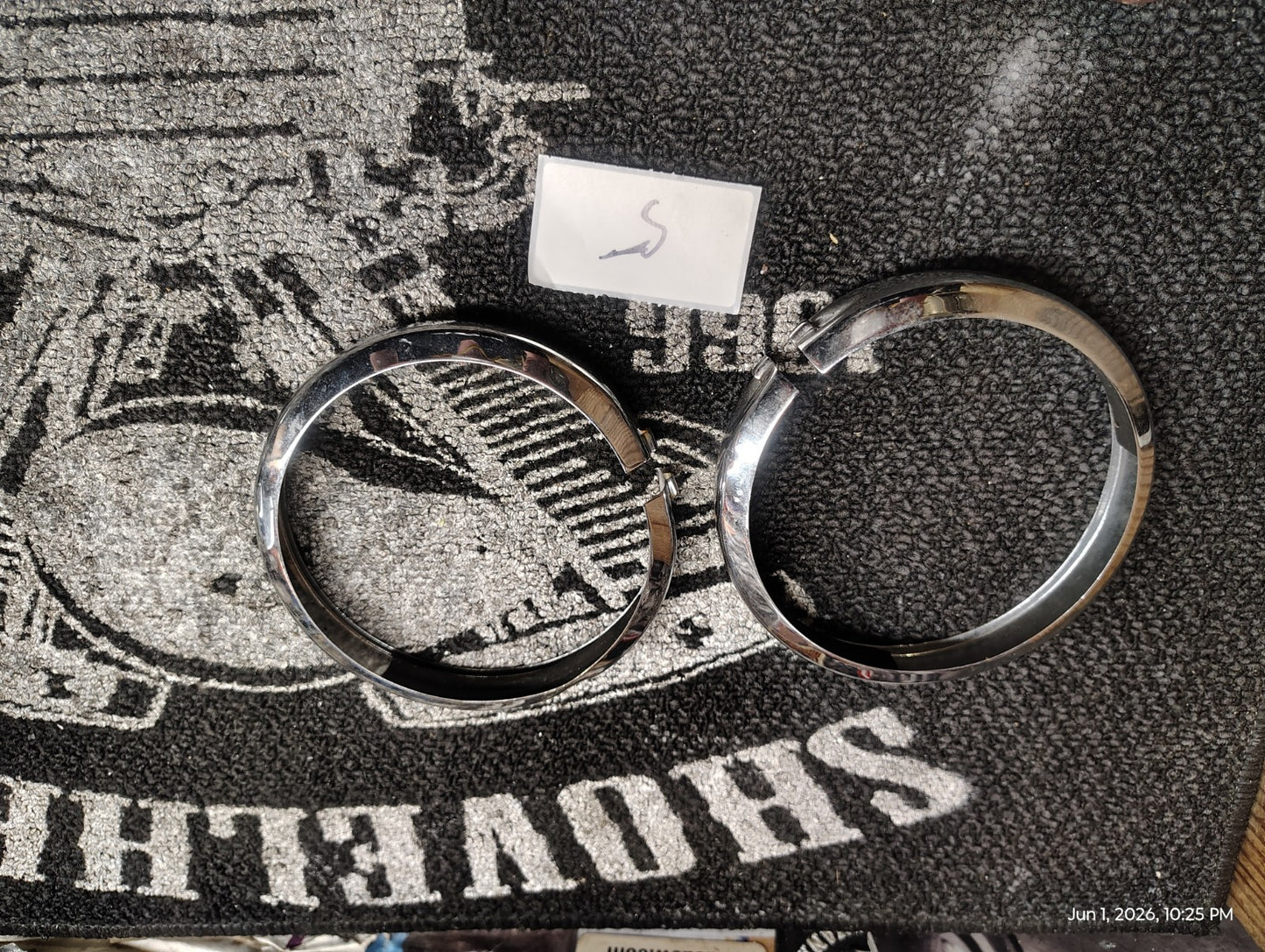Harley-Davidson Passing Lamp Trim Rings 4.5" Pair Chrome OEM 69732-05
