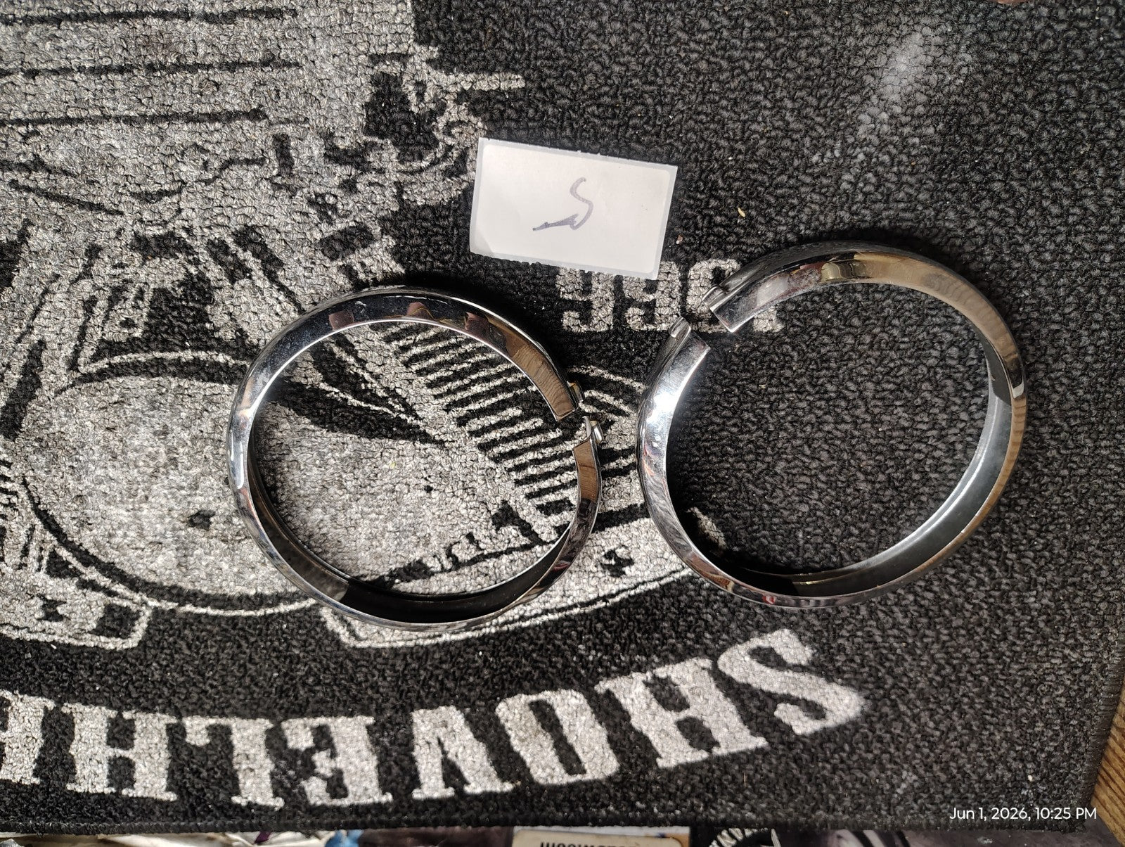 Harley-Davidson Passing Lamp Trim Rings 4.5" Pair Chrome OEM 69732-05