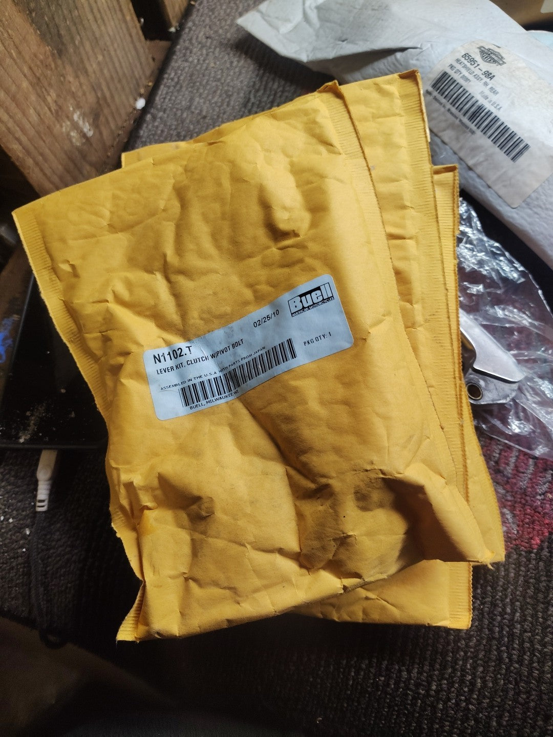 Nos BUELL N1102.T Lever Kit, Clutch W/Pivot Bolt OEM Unopened 
