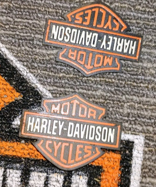Plastic Harley Davidson Badges From A Display Case