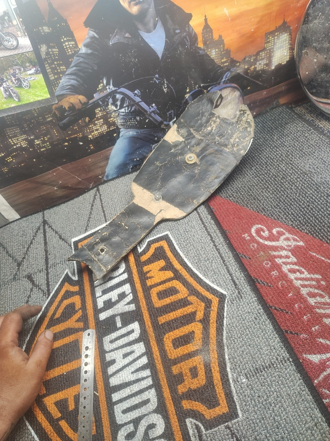 Custom Vintage Davidson Shovelhead Panhead Split Tank Cover Bib Chrome 