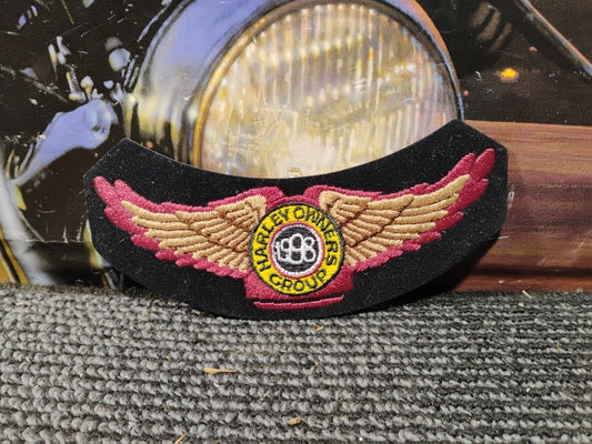 1998 HOG Harley Davidson Owners Group Patch Badge Jacket Wings Rocker Black VTG