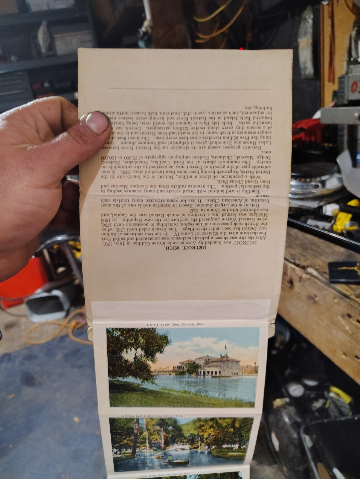 1920 Souvenir Folder Of Belle Island Detroit Michigan