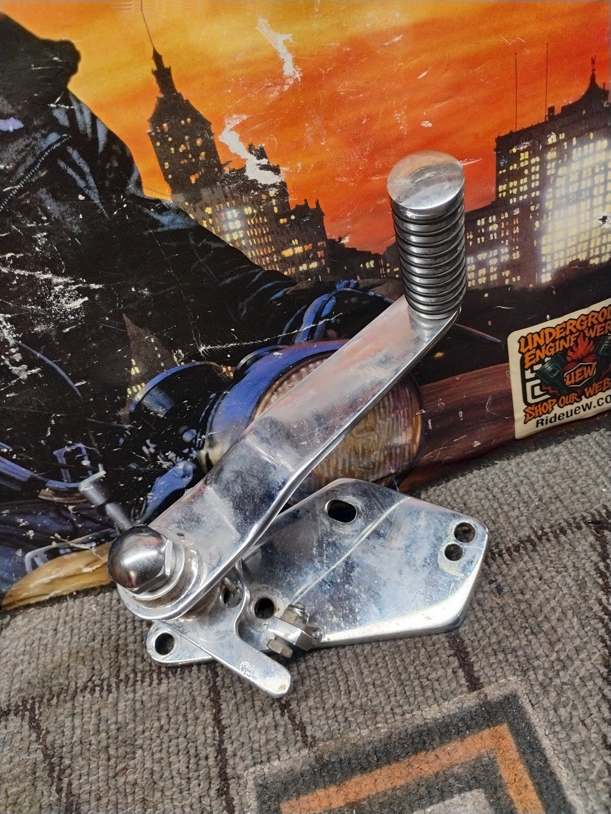 Chrome Forward Brake Control Kit Mount And Lever  for Harley Davidson by V-Twin