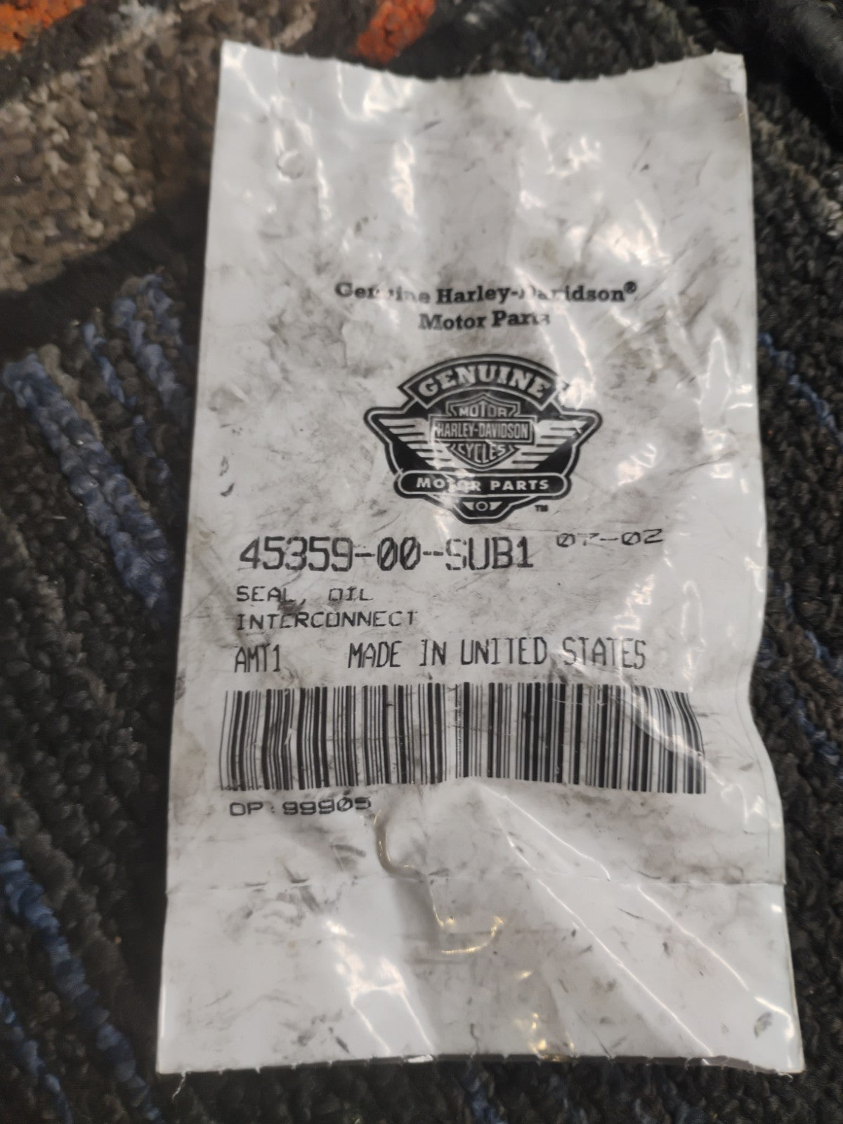 NOS OEM Harley-Davidson Interconnect Oil Seal 45359-00-SUB1 Genuine Factory Seal