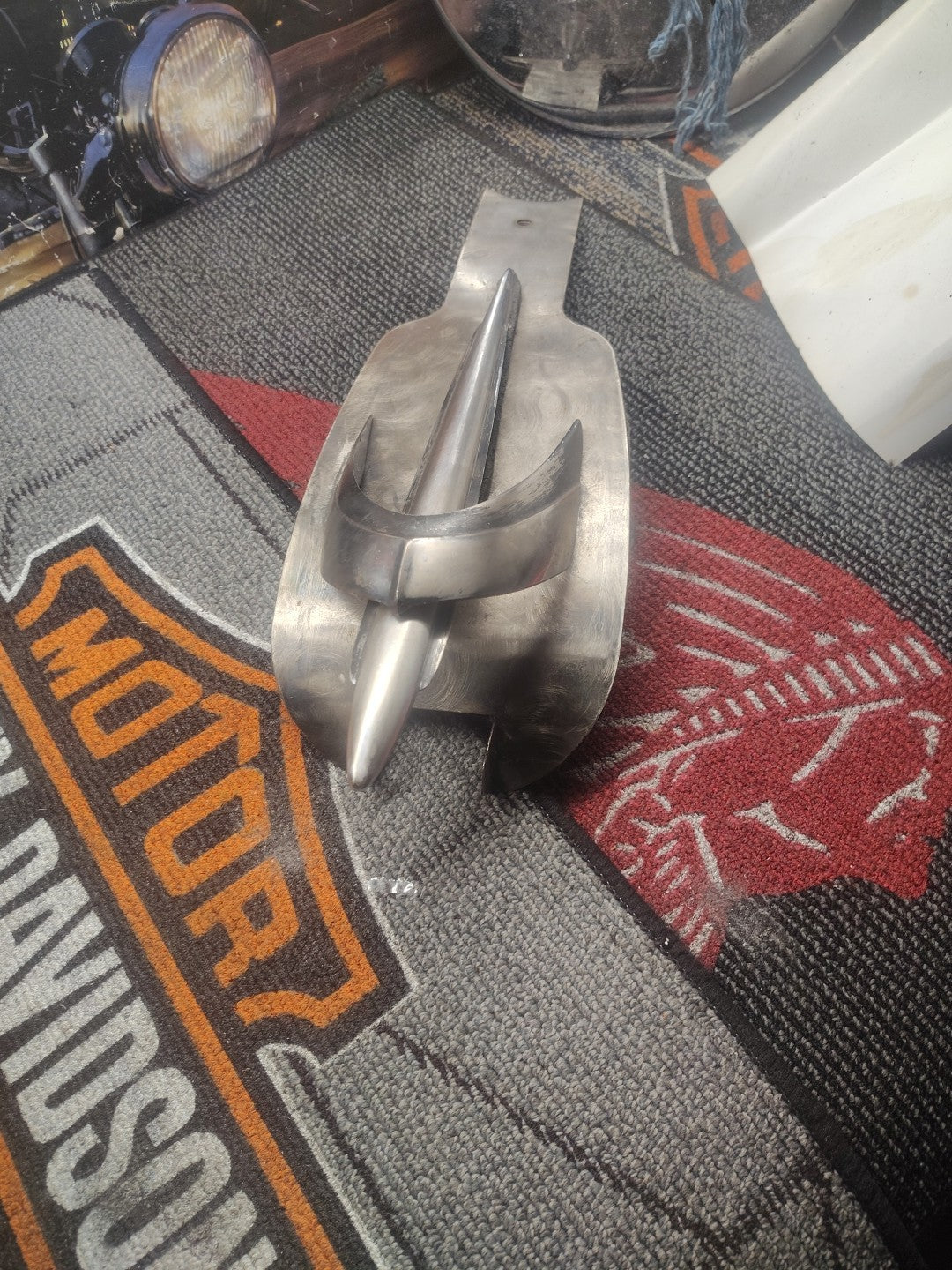 Custom Vintage Davidson Shovelhead Panhead Split Tank Cover Bib Chrome 