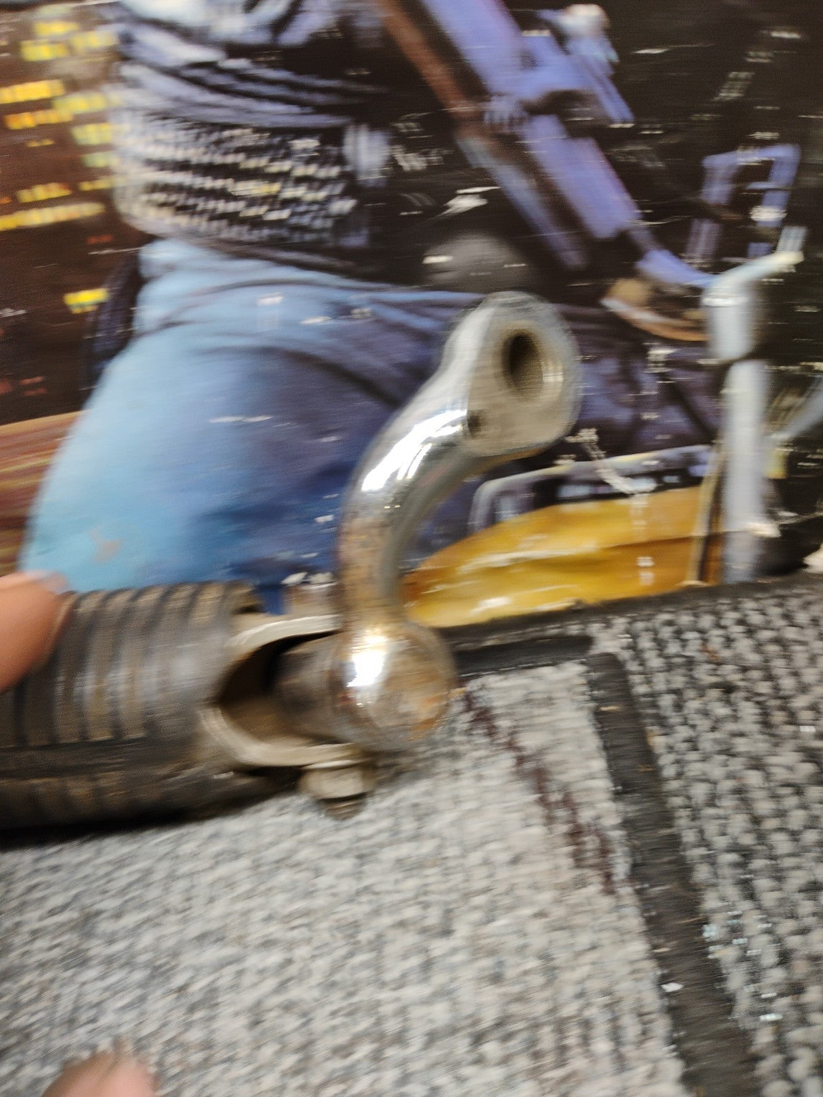 crusty harley OEM Knucklehead Panhead Shovelhead Buddy Passenger Peg W Mount Bra