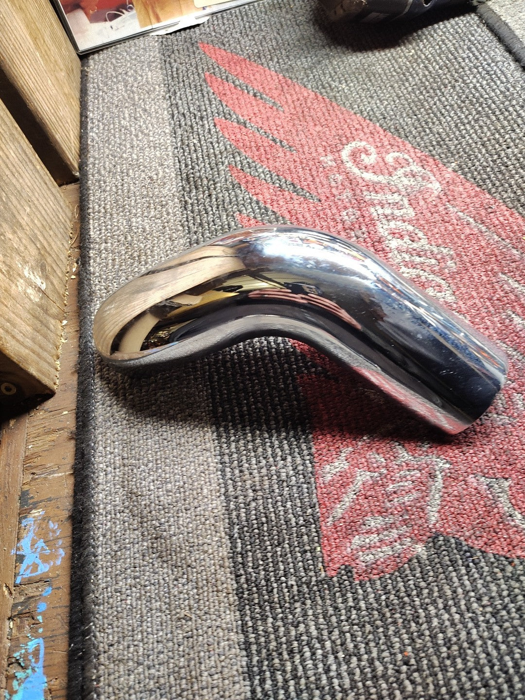2009 09 07-11 Harley Davidson Tri Glide Chrome Left Cross-under Pipe Heat Shield