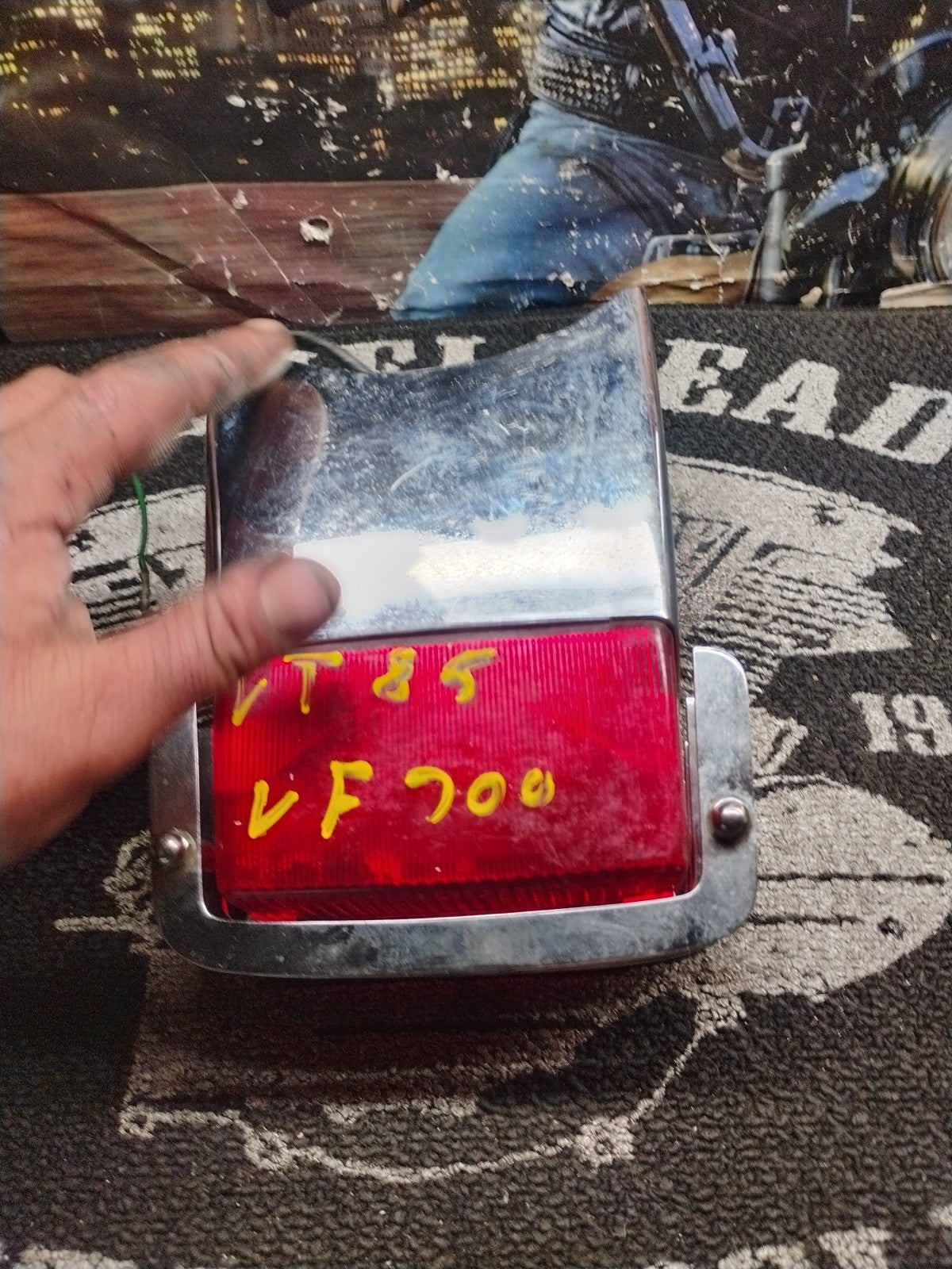 1983 HONDA MAGNA V45 VF750C TAIL LIGHT ASSEMBLY CHROME COVER OEM REAR