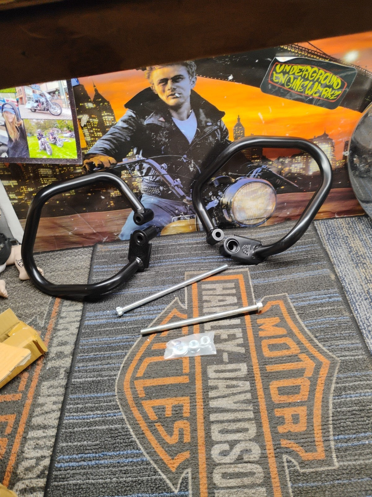 Fit For  Royal Enfield Hunter 350 Black Compact Engine Guardj1c  KXG 0053/F