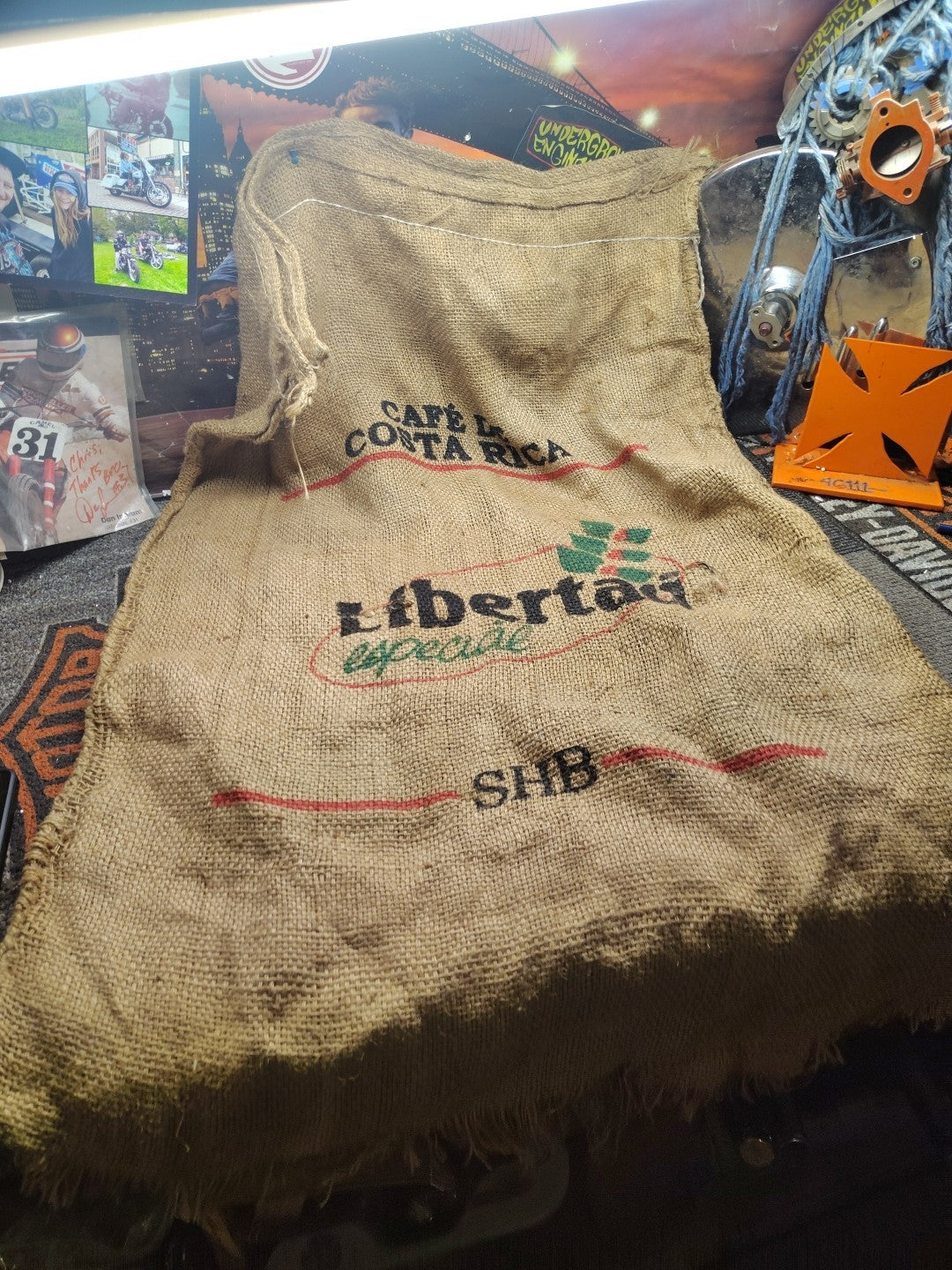 Burlap Coffee 36” Bean Bag Sack CAFEs DO BRASIL BRAZIL Jute Gunny Sack Crafts