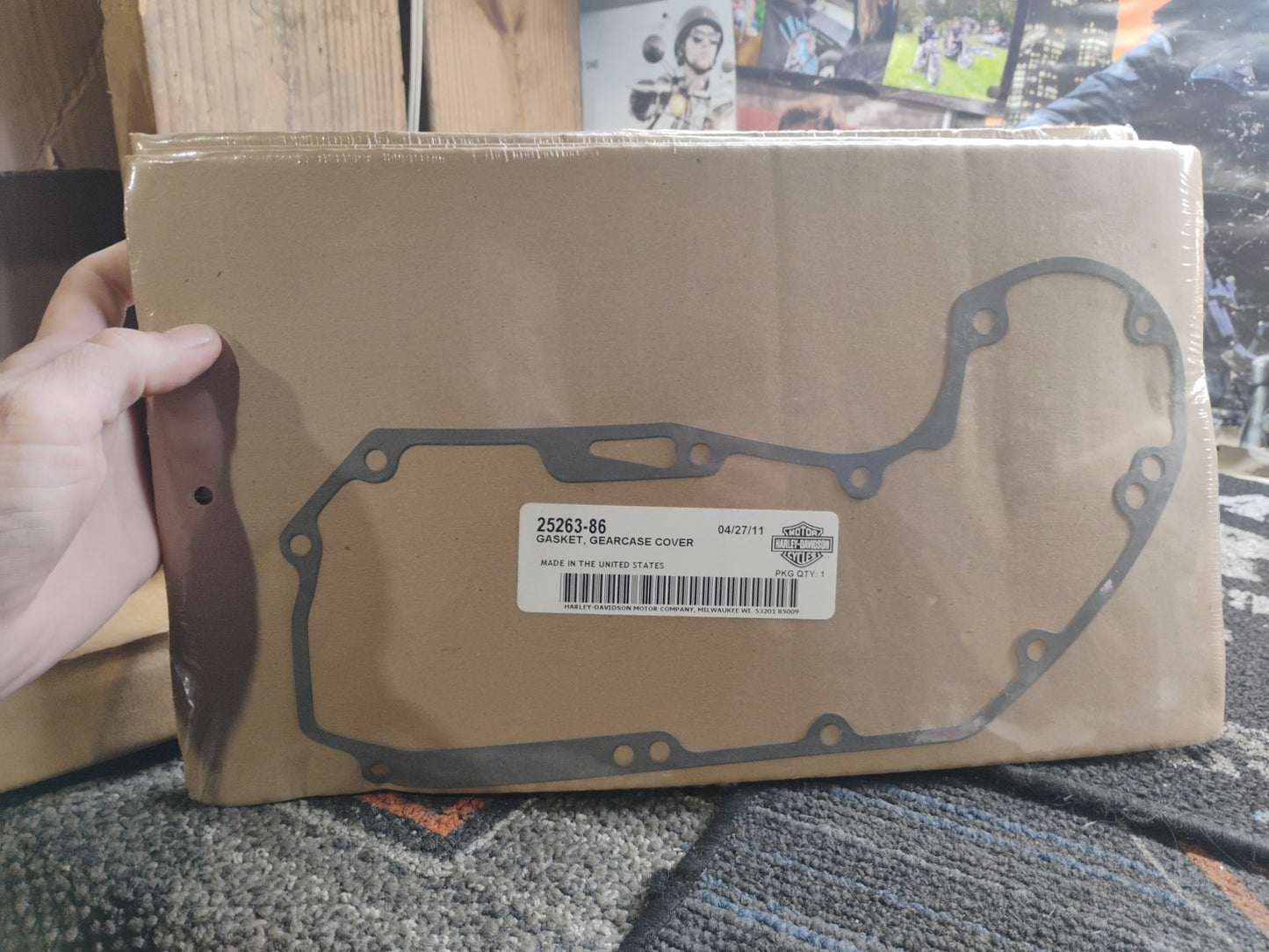 Harley-Davidson OEM Gearcase Cover Gasket 25263-86 NOS