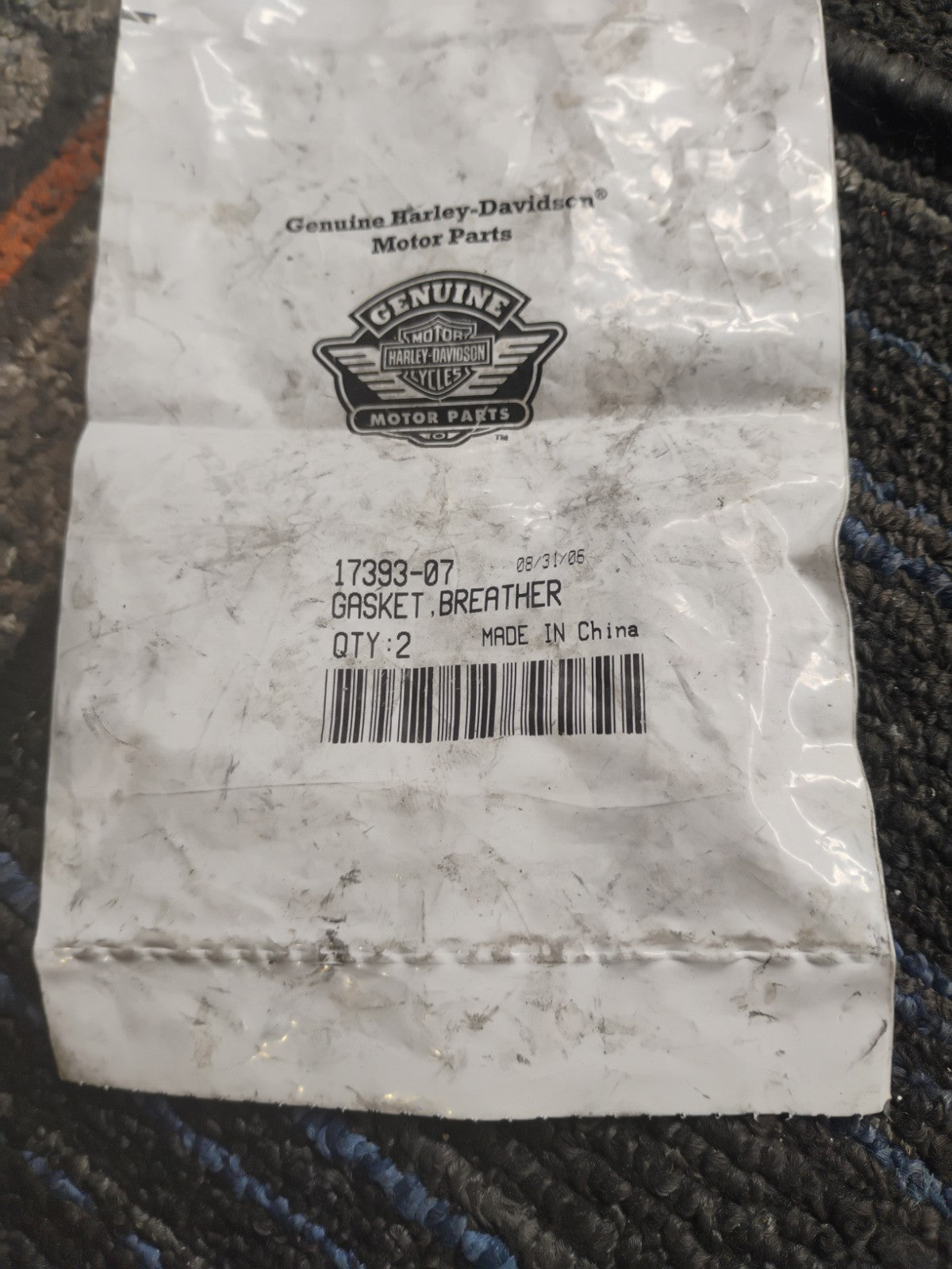 NOS OEM Harley-Davidson Rocker Box Breather Gasket 17393-07 Sportster 2007-Later