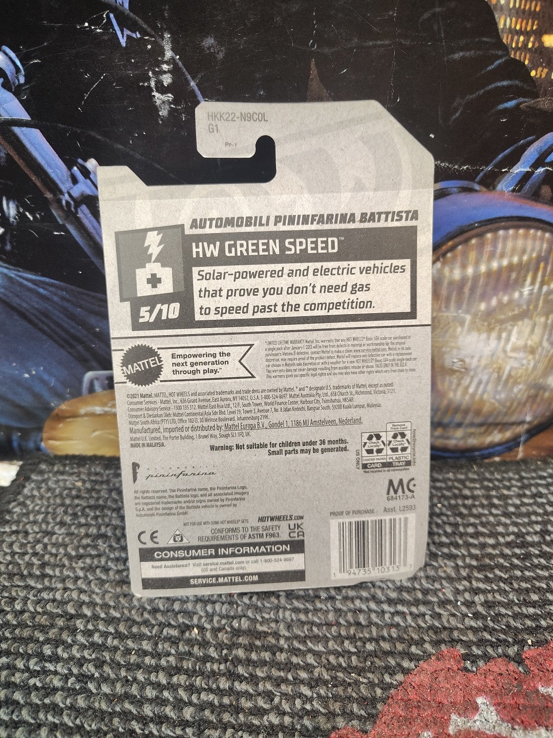 Hot Wheels - 2023 HW Green Speed 5/10 Automobili Pininfarina Battista (BBHKK22)