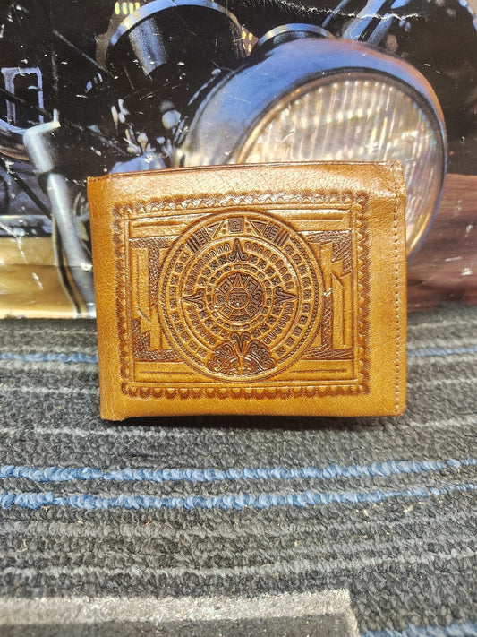 Handcrafted Maya Style leather Wallet