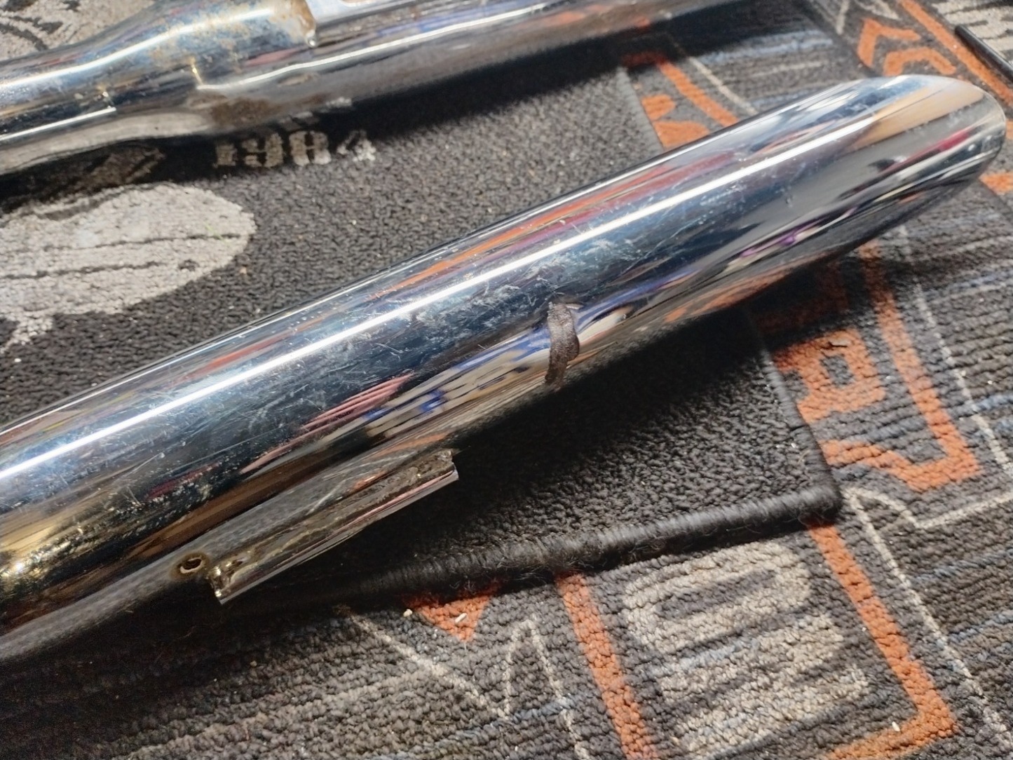 “Harley-Davidson Shovelhead Slash-Cut Drag Pipes Exhaust Set (Aftermarket)”