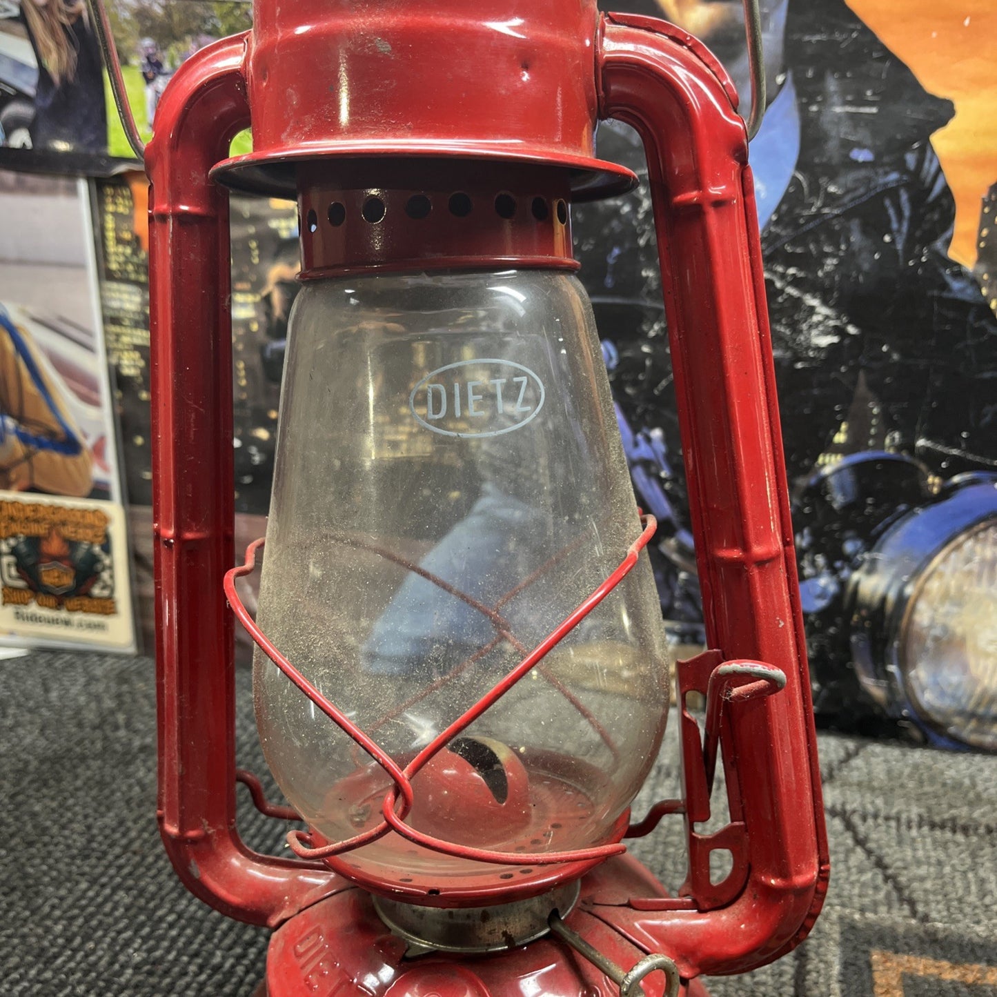 Vintage Dietz No. 20 Junior Red Kerosene Lantern